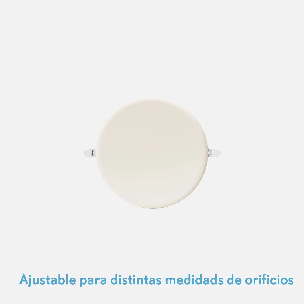 Downlight LED empotrable de 18 W con corte ajustable para distintas medidas de agujero