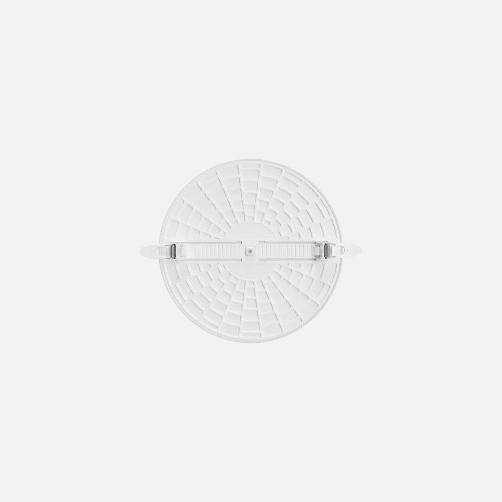 Parte trasera del downlight LED empotrable de 18 W con sus muelles de sujeción