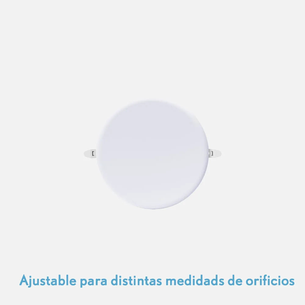 Downlight LED empotrable de 18 W con corte ajustable para distintas medidas de agujero