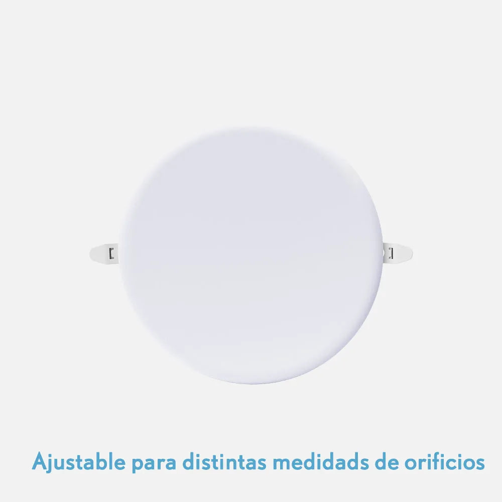 Downlight LED empotrable de 24 W con corte ajustable para distintas medidas de agujero