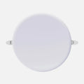 Downlight LED empotrable redondo blanco de 36 W y 2 cm de altura visto de frente