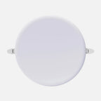 Downlight LED empotrable redondo blanco de 36 W y 2 cm de altura visto de frente