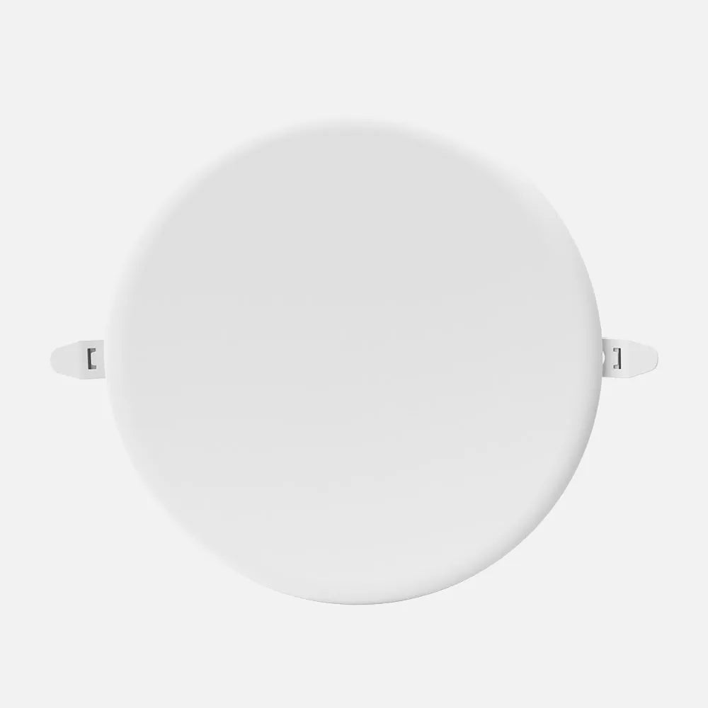 Downlight LED empotrable redondo blanco de 36 W visto en perspectiva