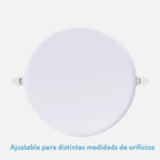 Downlight LED empotrable de 36 W con corte ajustable para distintas medidas de agujero