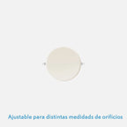 Downlight LED empotrable de 9 W con corte ajustable para distintas medidas de agujero