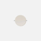 Downlight LED empotrable redondo blanco de 9 W y 2 cm de altura visto de frente