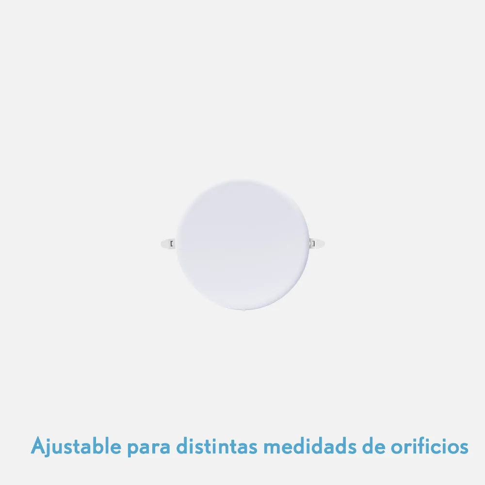 Downlight LED empotrable de 9 W con corte ajustable para distintas medidas de agujero