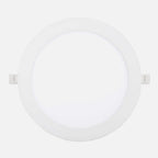 Downlight LED empotrable redondo blanco de 24 W visto en perspectiva