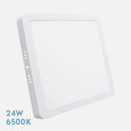 Downlight LED cuadrado de superficie blanco de 28,5 por 28,5 cm