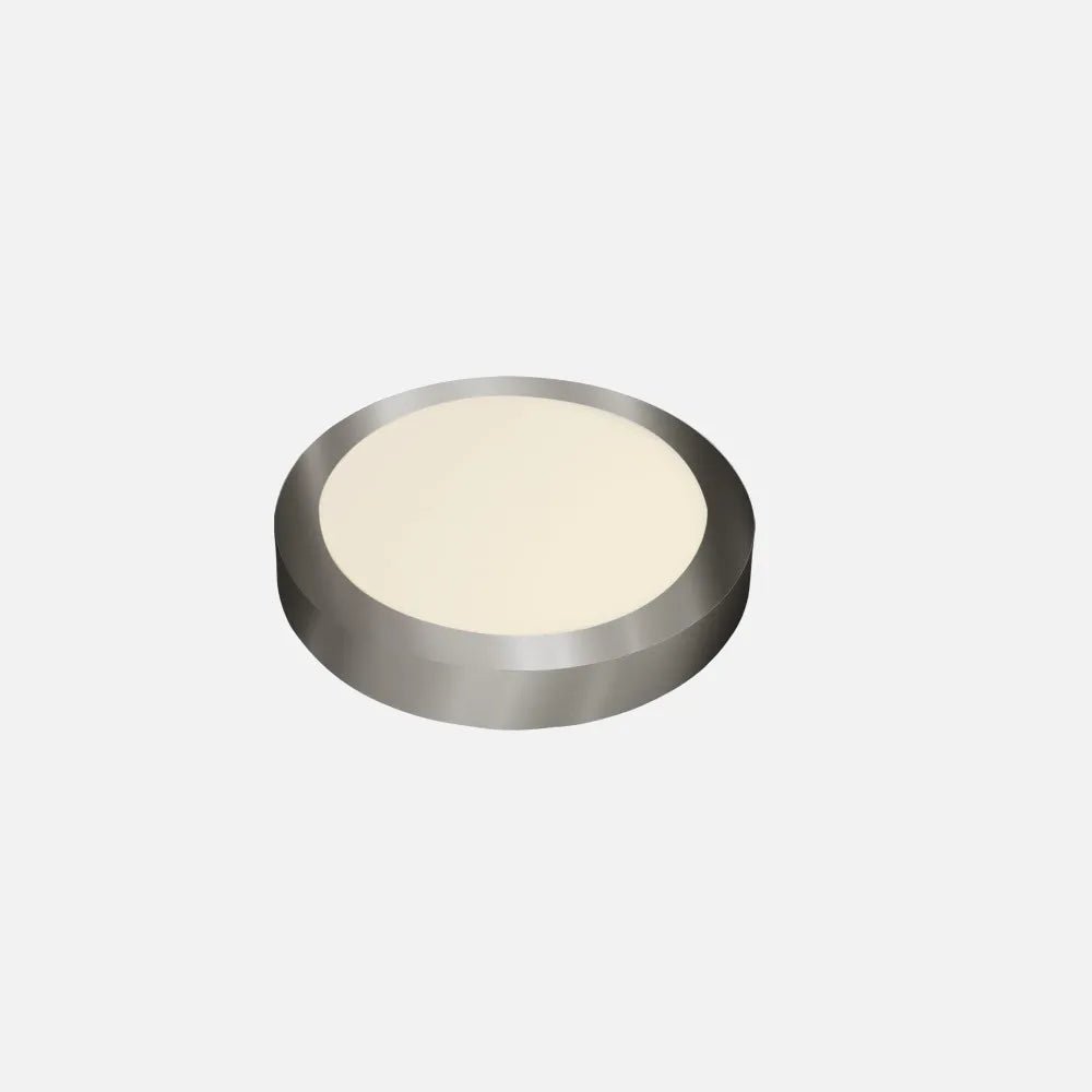 Downlight LED de superficie redondo acabado níquel de 17 cm de diámetro