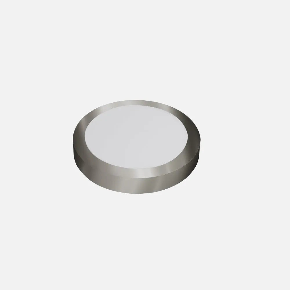 Downlight LED de superficie acabado níquel de 12 W visto de perfil