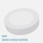 Downlight LED de superficie redondo blanco de 22 cm de diámetro
