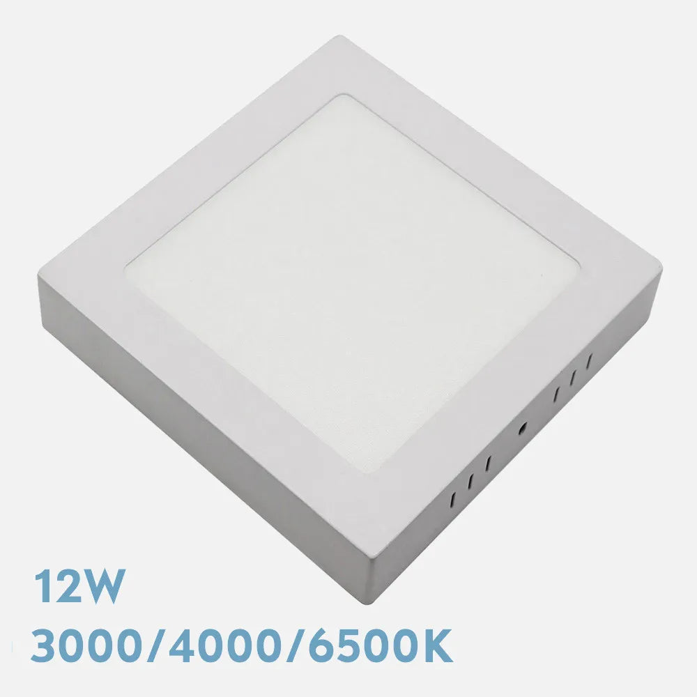 Downlight LED cuadrado de superficie blanco de 17 por 17 cm