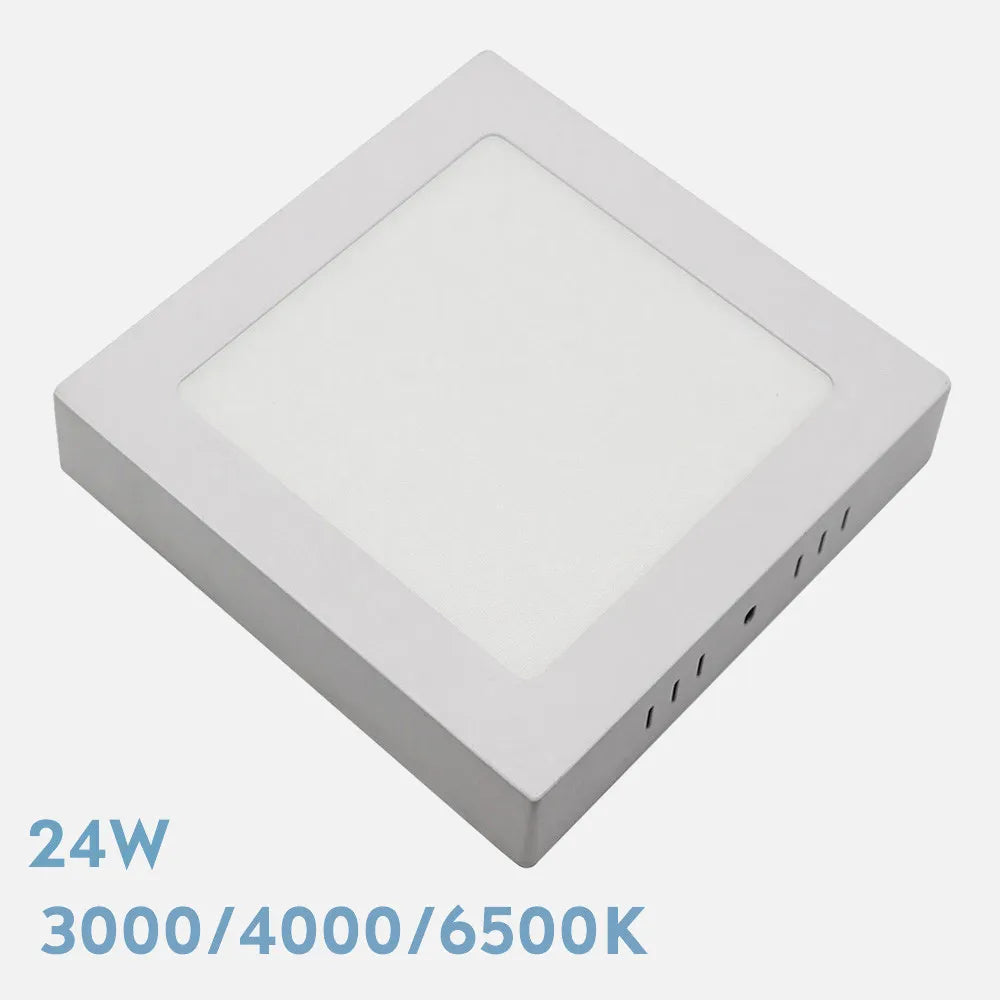 Downlight LED cuadrado de superficie blanco de 29 por 29 cm