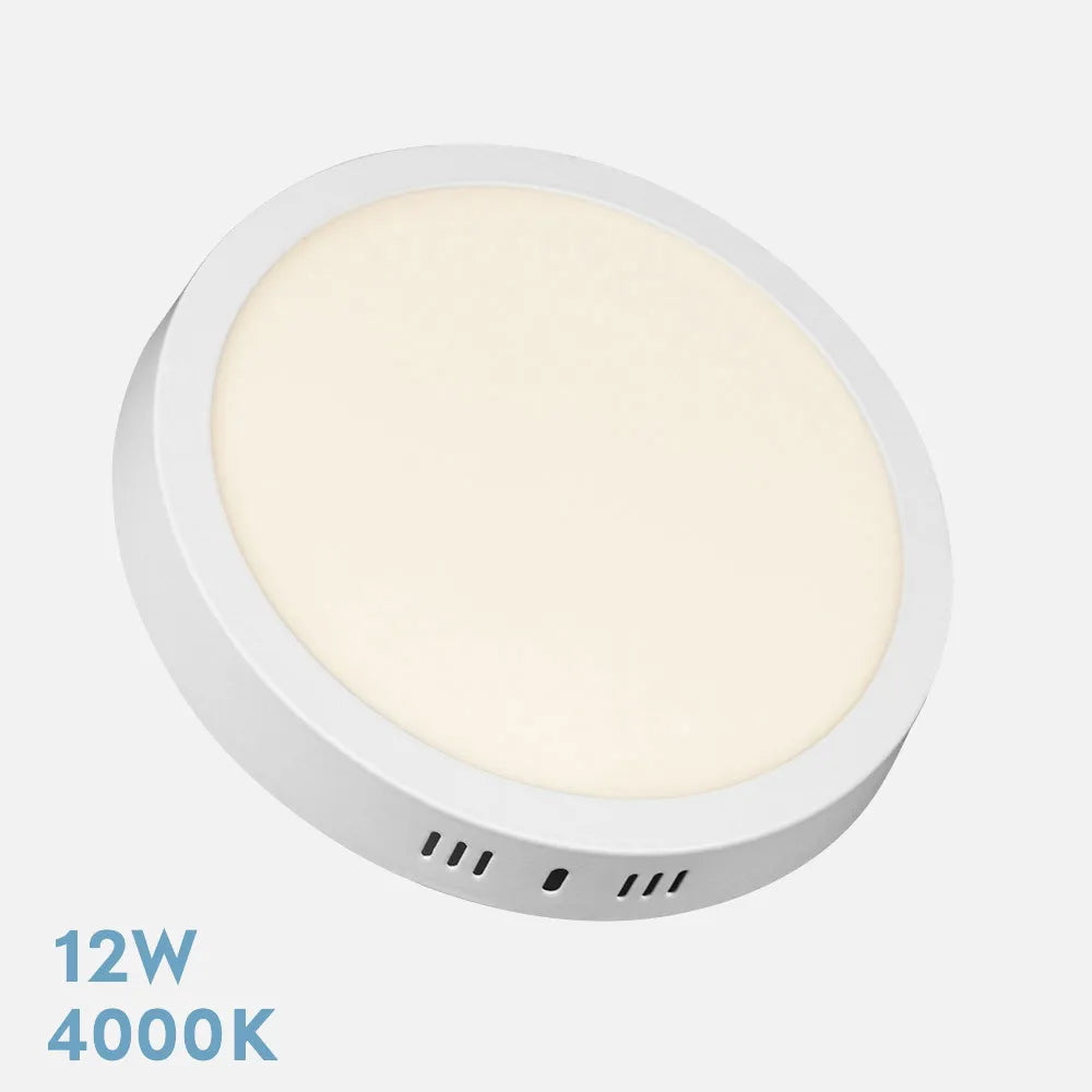 Downlight LED de superficie redondo blanco de 17 cm de diámetro