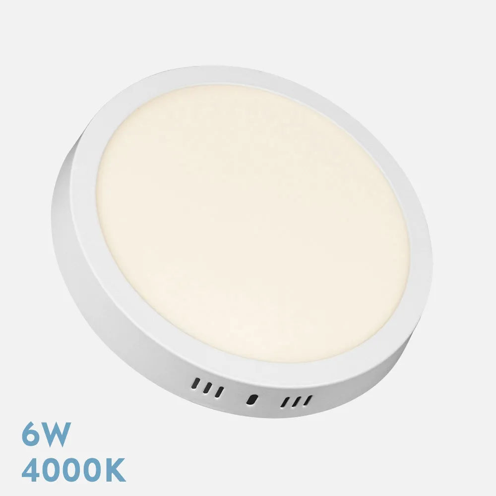 Downlight LED de superficie redondo blanco de 12 cm de diámetro