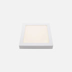 Downlight LED cuadrado de superficie blanco de 17 por 17 cm