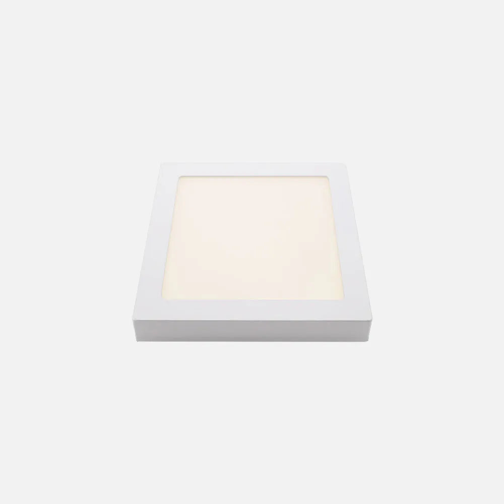 Downlight LED cuadrado de superficie blanco de 17 por 17 cm