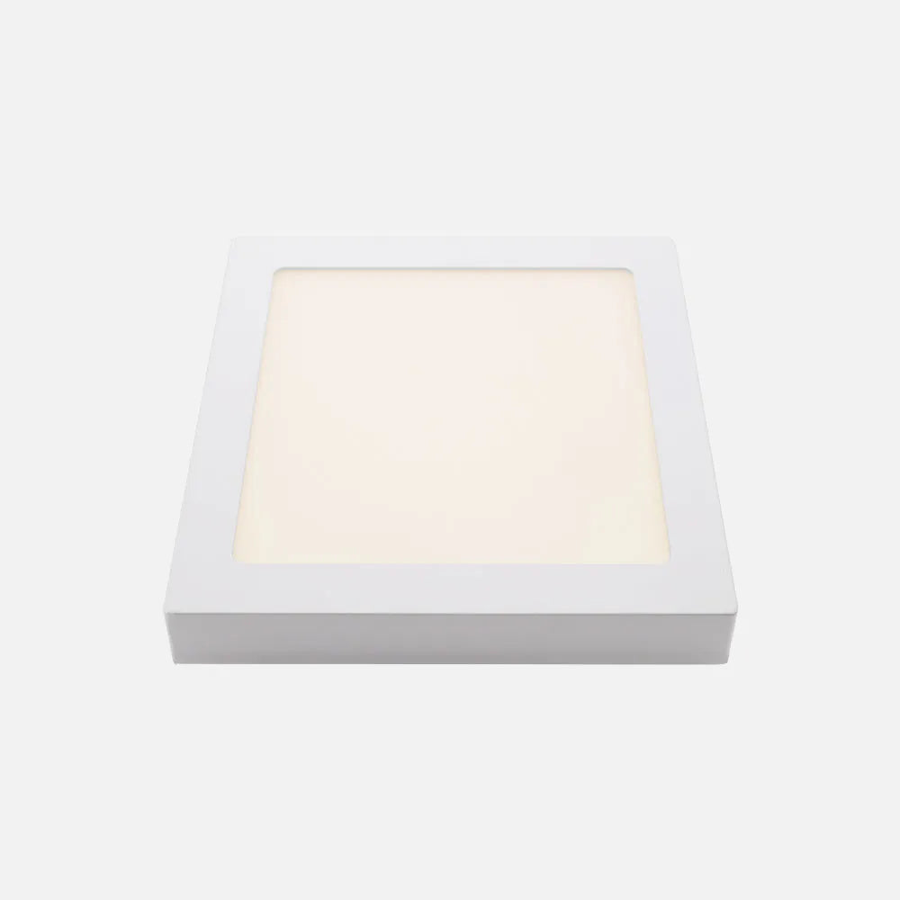Downlight LED cuadrado de superficie blanco de 22,5 por 22,5 cm
