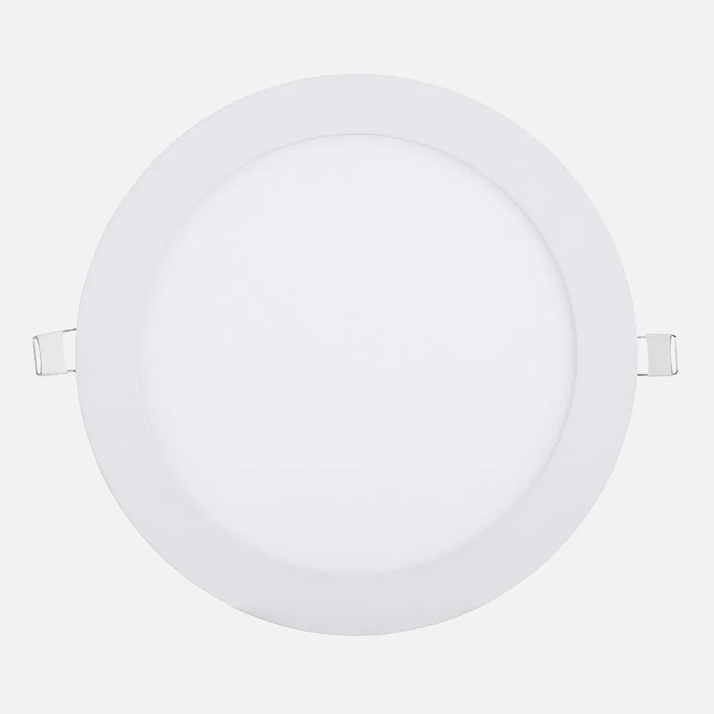 Downlight LED empotrable redondo blanco, vista frontal