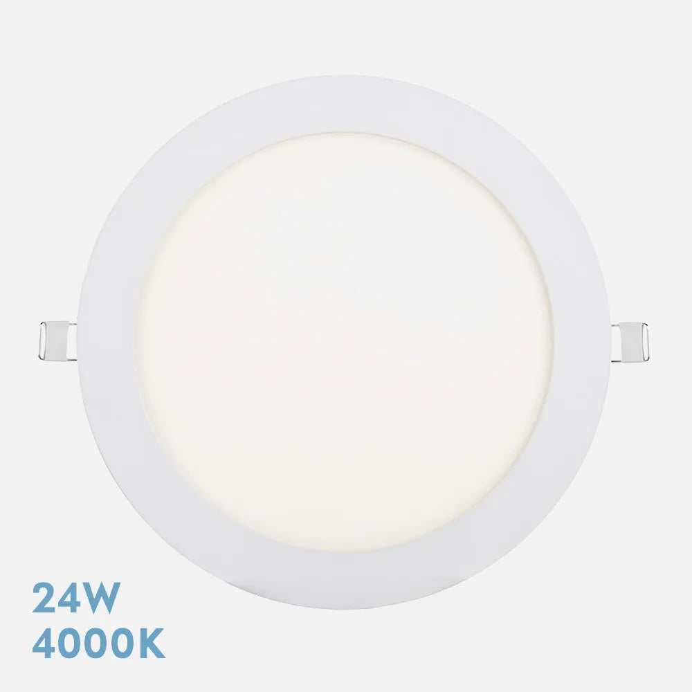 Downlight LED empotrable de 24 W y 4000 K con luz blanco neutro