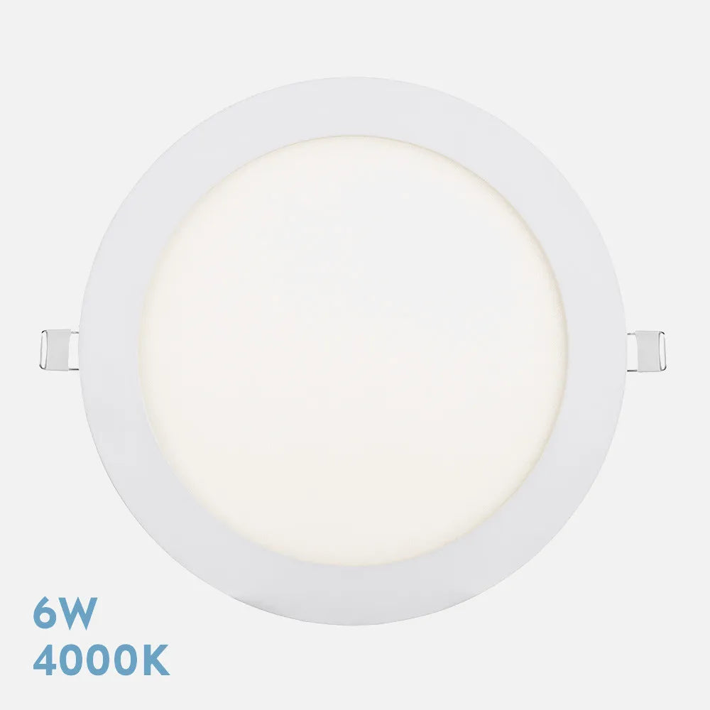 Downlight LED empotrable de 6 W y 4000 K con luz blanco neutro