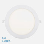 Downlight LED empotrable de 6 W y 4000 K con luz blanco neutro