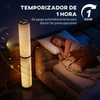 Temporizador de 1 hora de la lámpara de pie LED para dormir sin preocupaciones