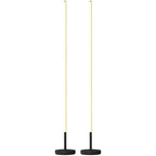 Set de 2 lámparas de pie de esquina LED negras, vista 7