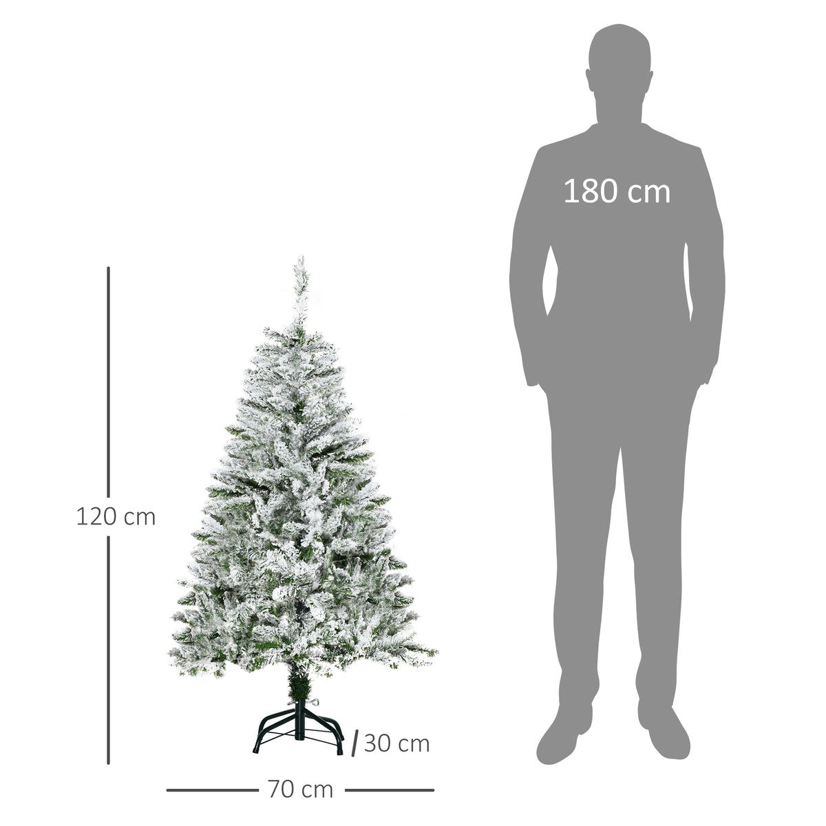 Medidas del árbol: 120 cm de alto y 70 cm de ancho