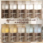 Modos de luz y temperatura de color ajustable de 3000 K a 6500 K