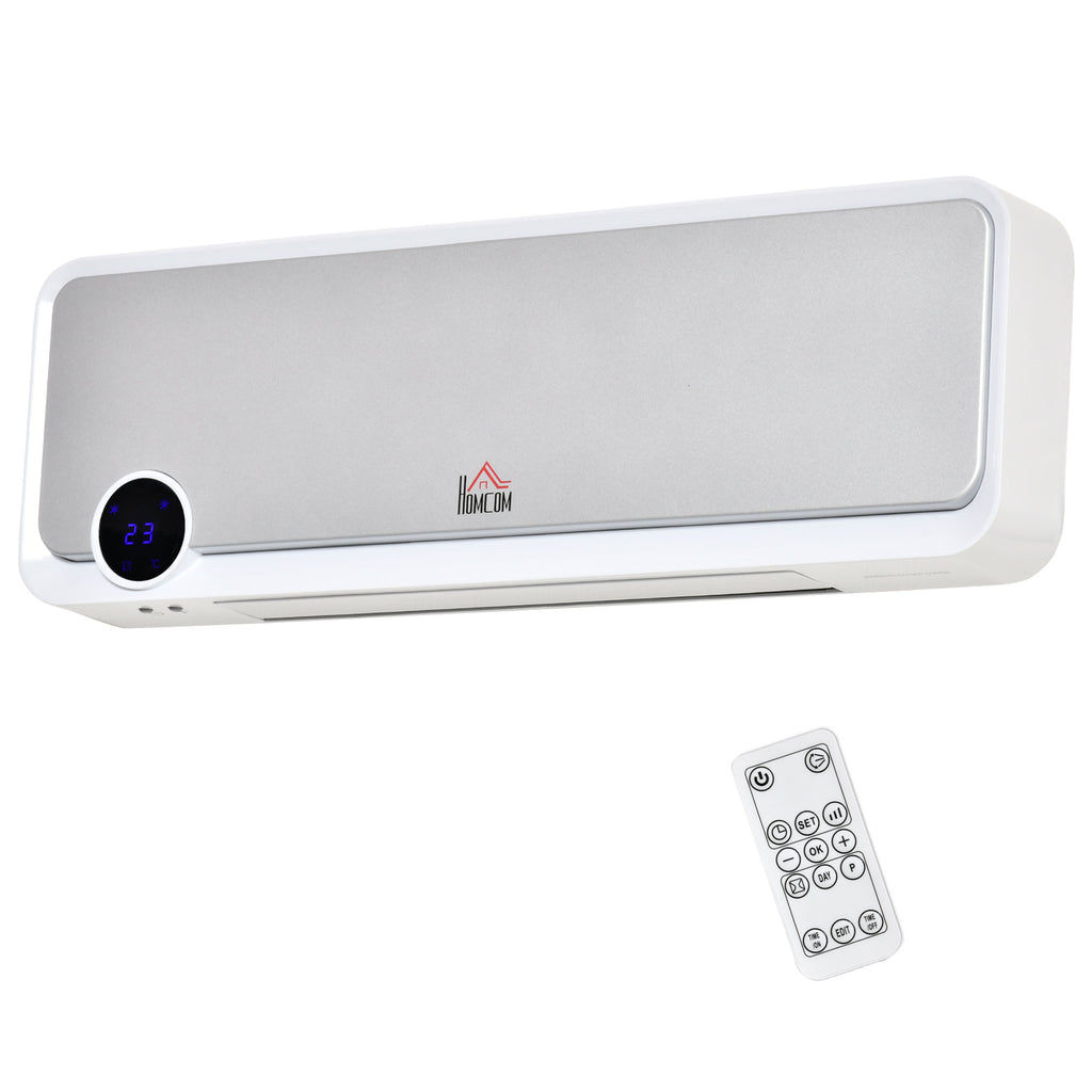 Calefactor de pared blanco, vista frontal