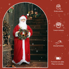 Funciones de la figura de Papá Noel: emite sonido, cuerpo oscilante, brazos flexibles y funciona con pilas no incluidas
