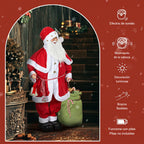 Funciones de la figura de Papá Noel: efectos de sonido, movimiento de la cabeza, brazos flexibles y pilas no incluidas