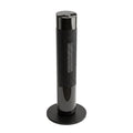 Calefactor de torre cerámico PTC negro de 2000 W sobre fondo blanco
