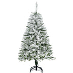 Árbol de Navidad nevado de 120 cm sobre fondo blanco
