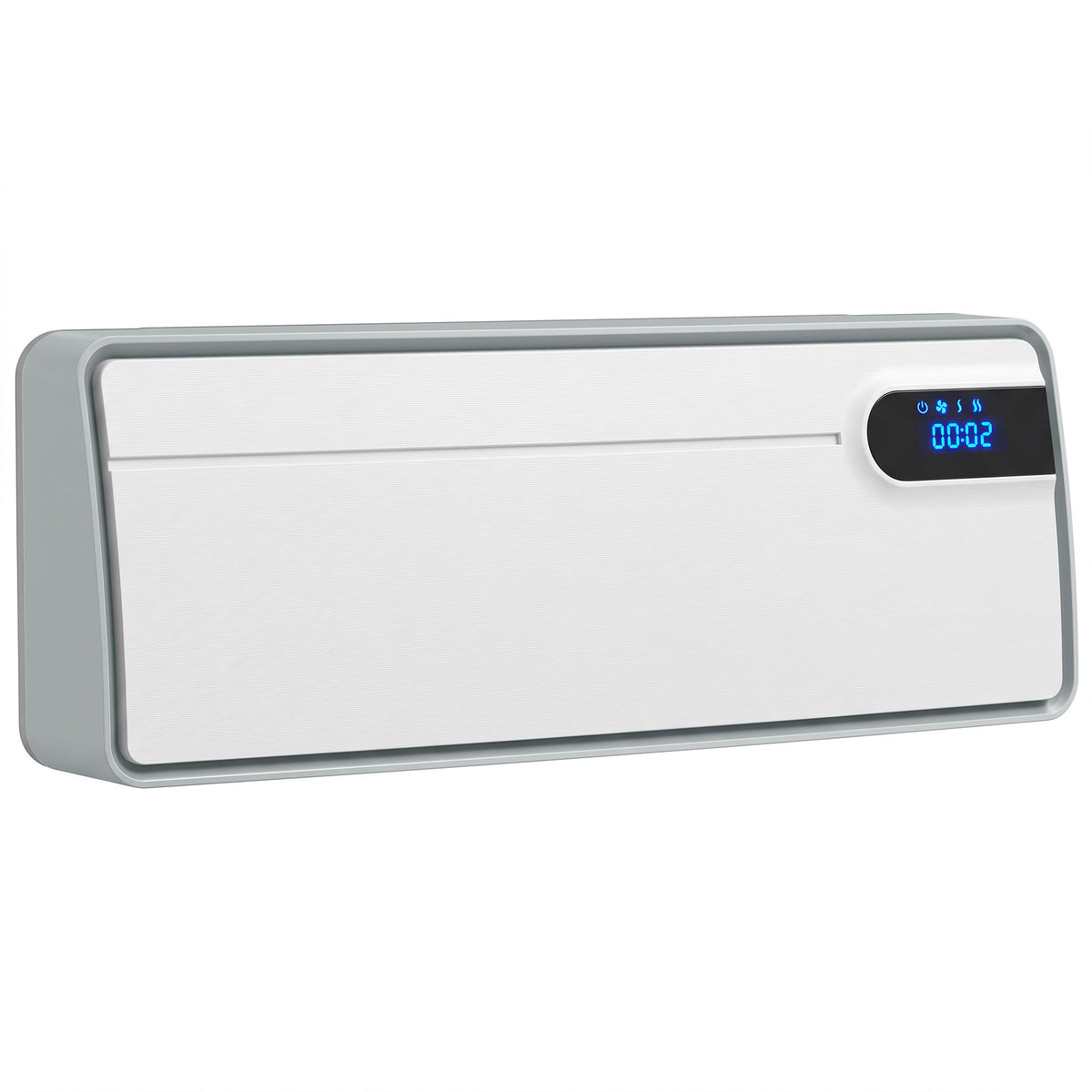 Calefactor cerámico de pared inteligente blanco de 2000 W sobre fondo blanco