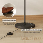 Lámpara de pie LED en arco negra, vista 5