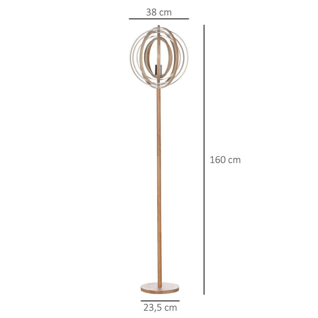 Medidas de la lámpara de pie: 160 cm de alto, 38 cm de ancho y base de 23,5 cm