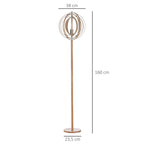 Medidas de la lámpara de pie: 160 cm de alto, 38 cm de ancho y base de 23,5 cm