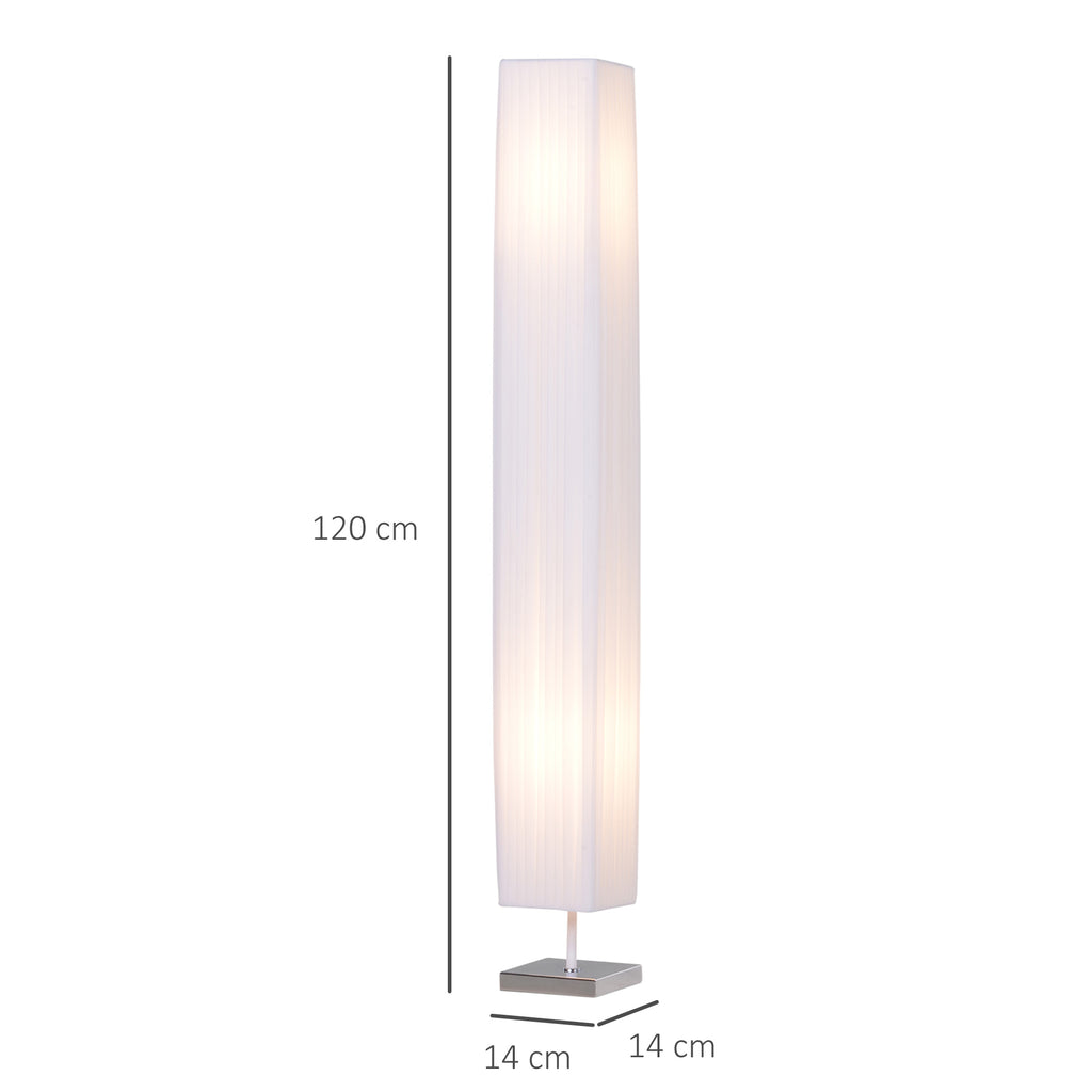 Medidas de la lámpara de pie de columna: 120 cm de alto y base de 14 por 14 cm