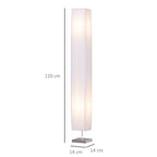 Medidas de la lámpara de pie de columna: 120 cm de alto y base de 14 por 14 cm