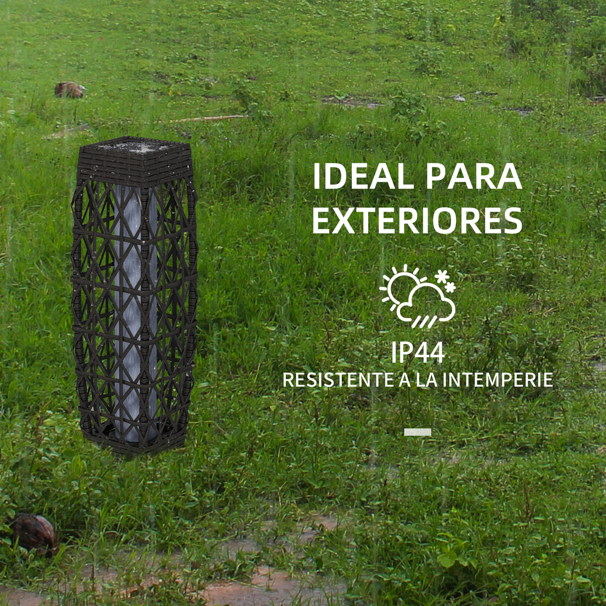 Acabado de ratán sintético elegante
