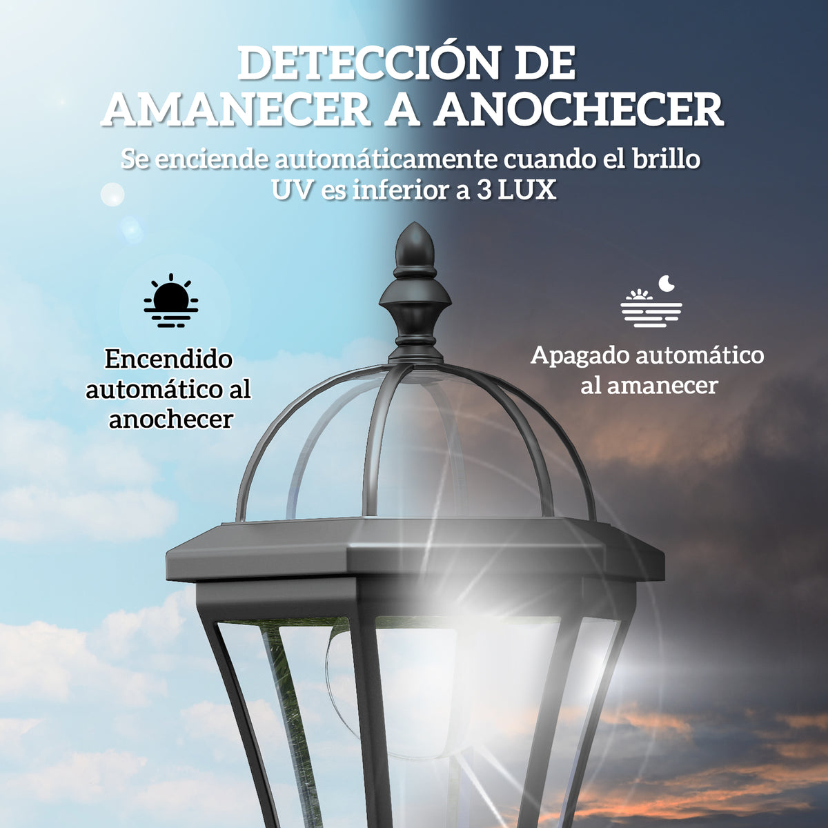 Panel solar de silicio amorfo y pila de litio