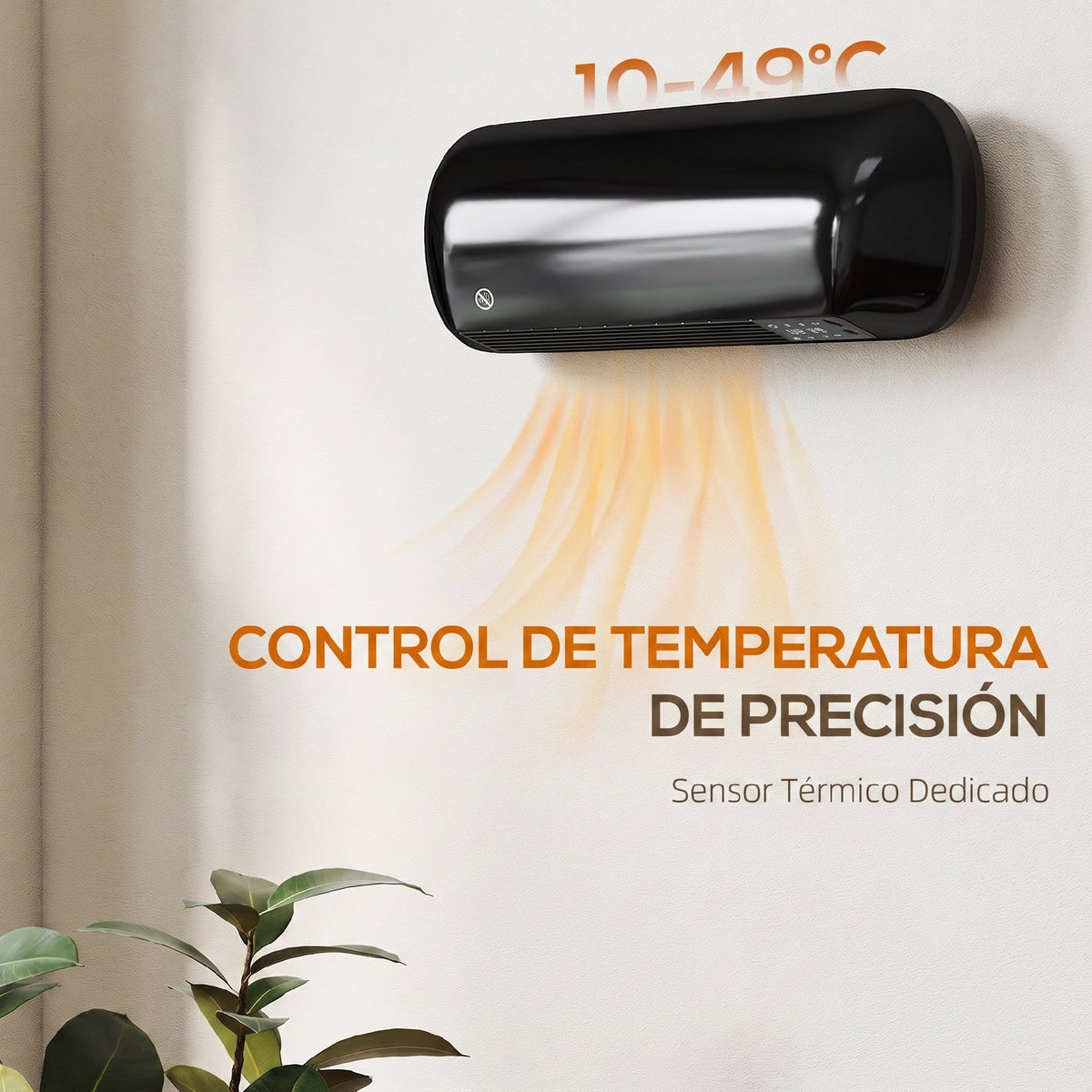 Tres modos de calefacción y pantalla LED