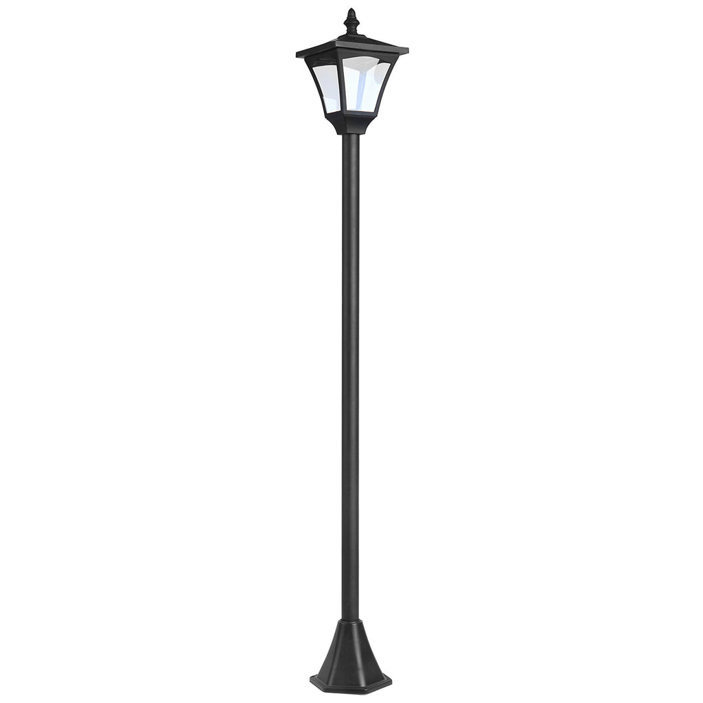Farol solar clásico negro, vista frontal