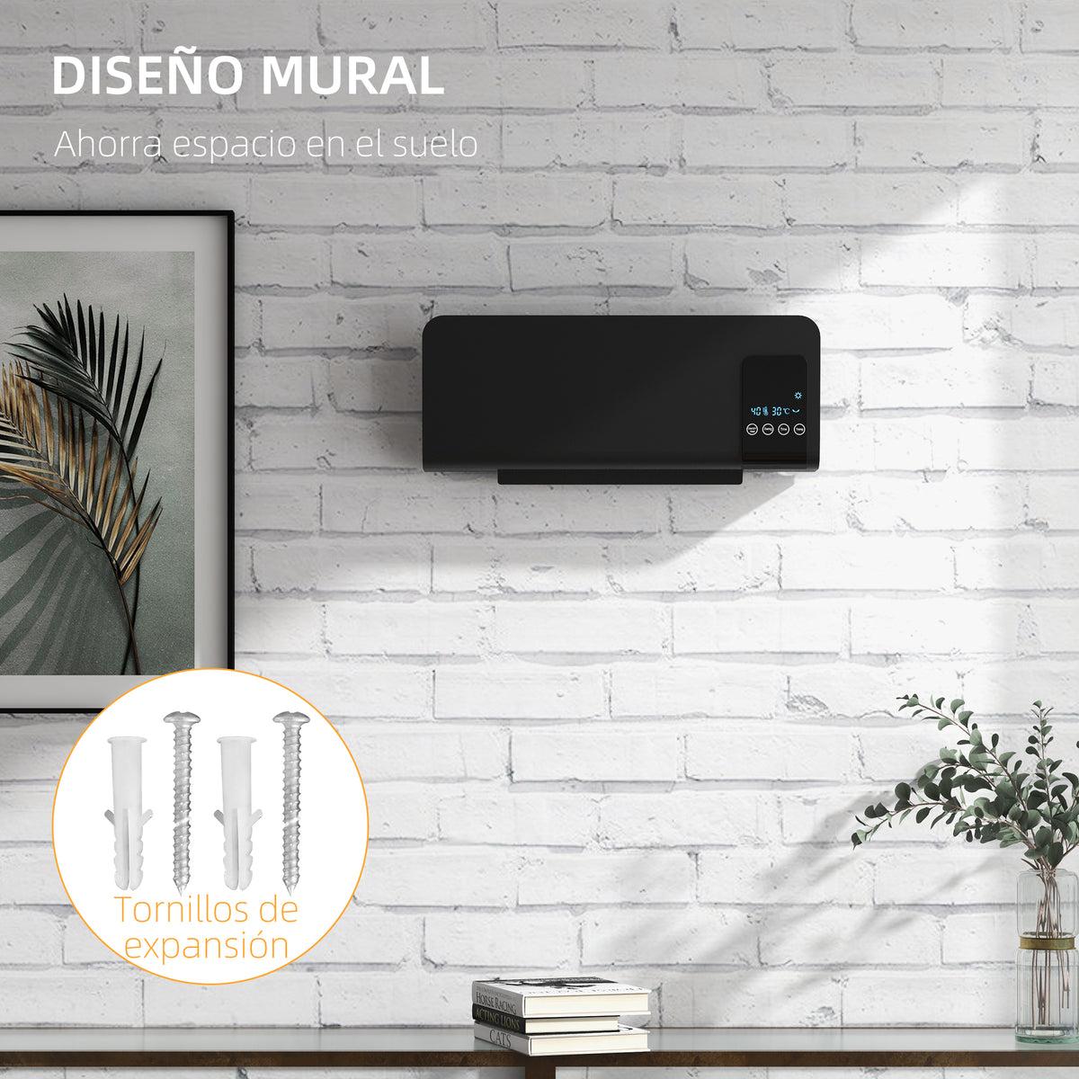Montaje en pared para espacios reducidos
