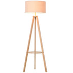 Lámpara de pie trípode con pantalla beige, vista 11