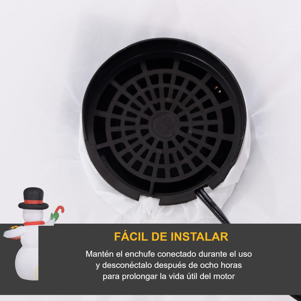 Fácil de instalar: motor del muñeco de nieve hinchable y consejo para mantenerlo enchufado
