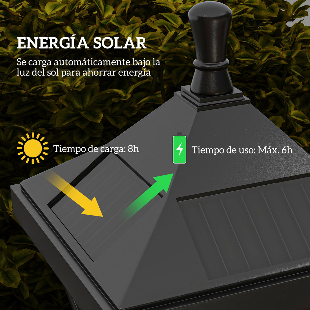 Carga completa en 8 horas con luz solar